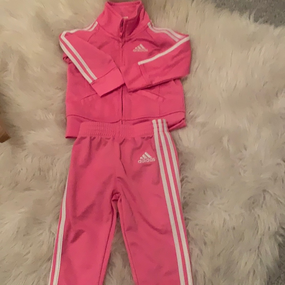 Pink Adidas Track Suit